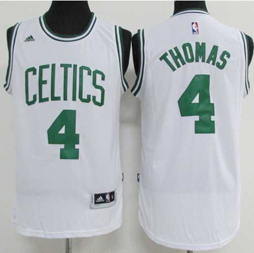 Boston Celtics #4 Isaiah Thomas White Stitched NBA Jersey