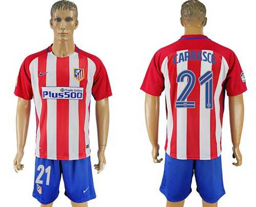 Atletico Madrid #21 Carrasco Home Soccer Club Jersey