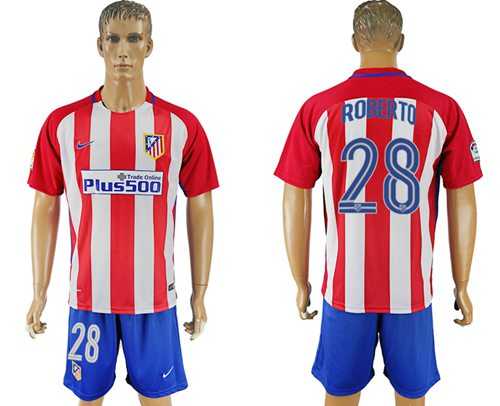 Atletico Madrid #28 Roberto Home Soccer Club Jersey