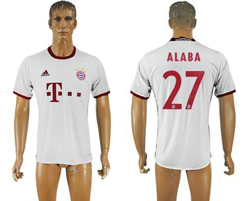 Bayern Munchen #27 Alaba White Soccer Club Jersey