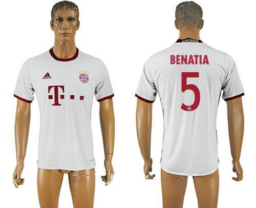 Bayern Munchen #5 Benatia White Soccer Club Jersey