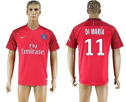 Paris Saint-Germain #11 Di Maria Red Soccer Club Jersey