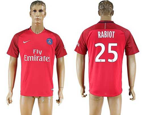 Paris Saint-Germain #25 Rabiot Red Soccer Club Jersey
