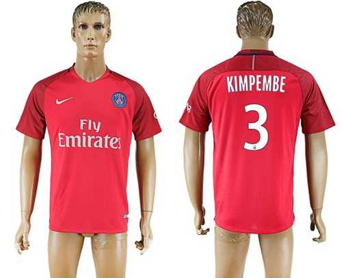Paris Saint-Germain #3 Kimpembe Red Soccer Club Jersey