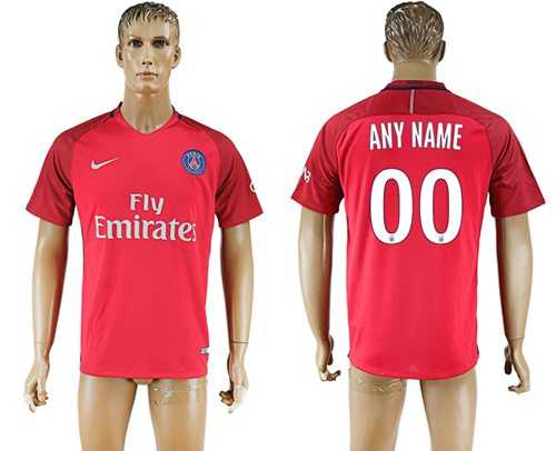 Paris Saint-Germain Personalized Red Soccer Club Jersey