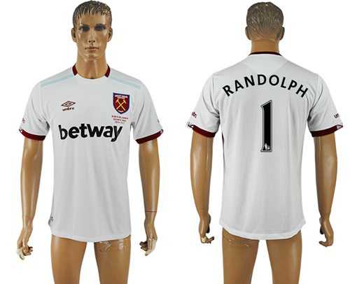 West Ham United #1 Randolph Away Soccer Club Jersey