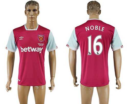 West Ham United #16 Noble Home Soccer Club Jersey