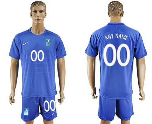 Greece Personalized Away Soccer Country Jersey