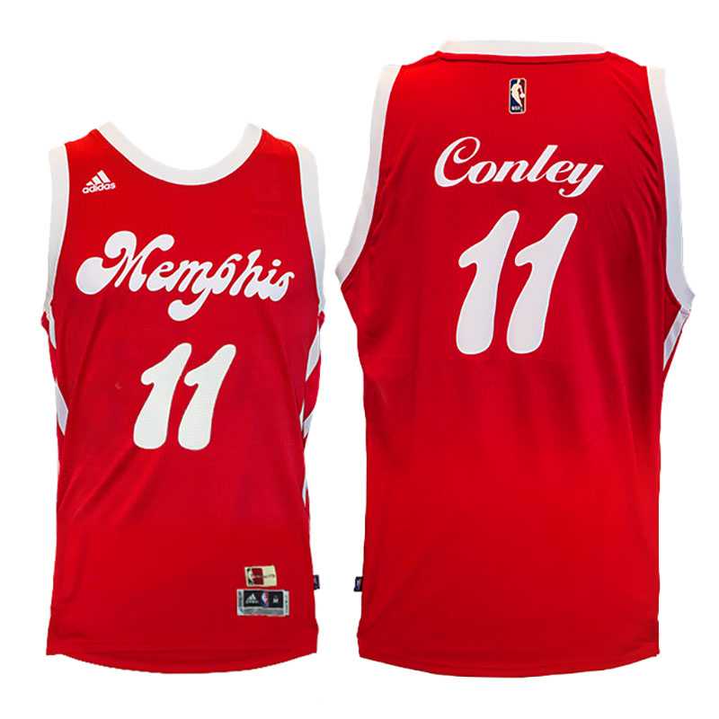 Memphis Grizzlies #11 Mike Conley Red Hardwood Classic Night Swingman Jersey