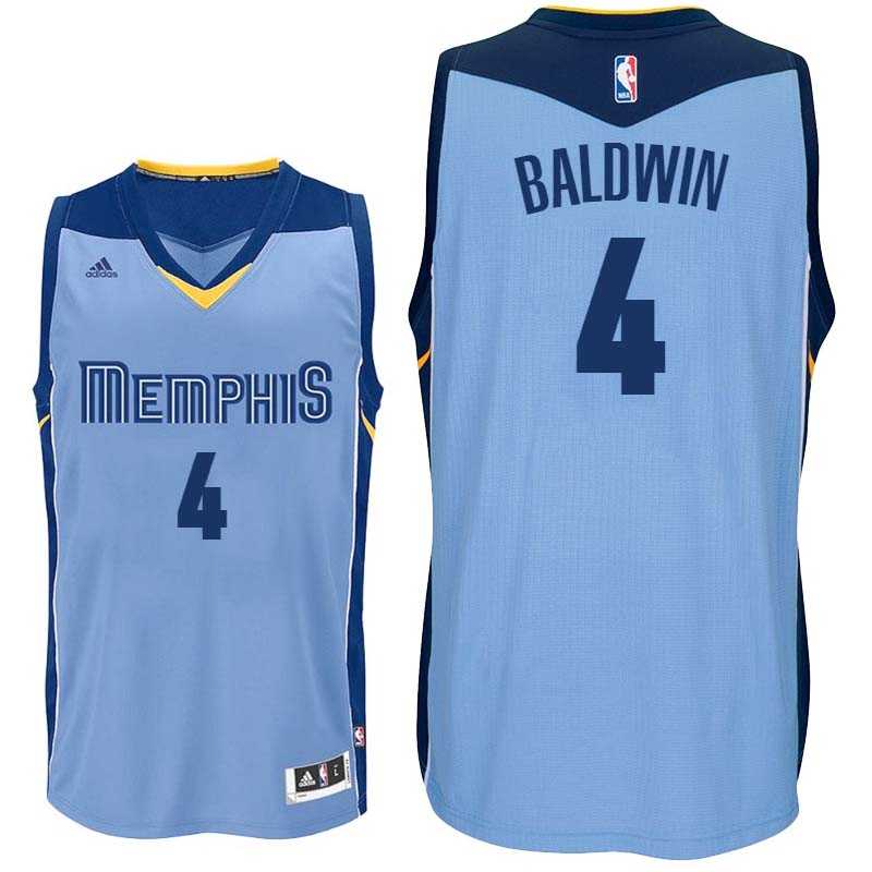 Memphis Grizzlies #4 Wade Baldwin Alternate Blue Swingman Jersey