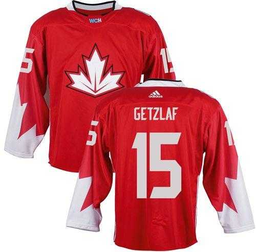 Team CA. #15 Ryan Getzlaf Red 2016 World Cup Stitched NHL Jersey
