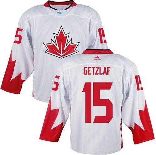 Team CA. #15 Ryan Getzlaf White 2016 World Cup Stitched NHL Jersey