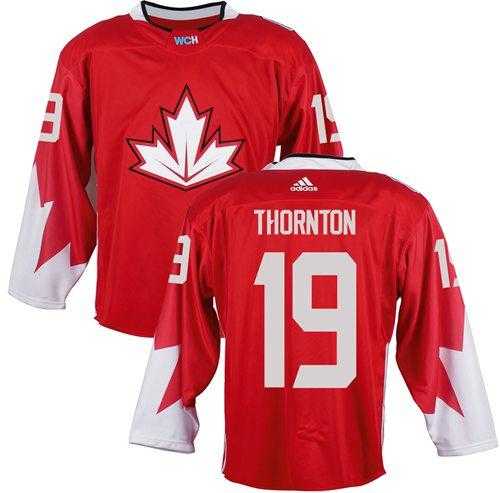 Team CA. #19 Joe Thornton Red 2016 World Cup Stitched NHL Jersey