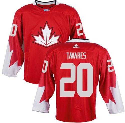 Team CA. #20 John Tavares Red 2016 World Cup Stitched NHL Jersey