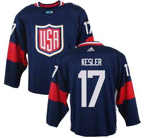 Team USA #17 Ryan Kesler Navy Blue 2016 World Cup Stitched NHL Jersey