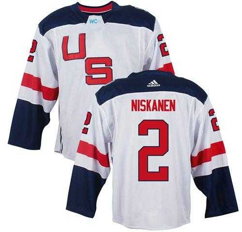 Team USA #2 Matt Niskanen White 2016 World Cup Stitched NHL Jersey