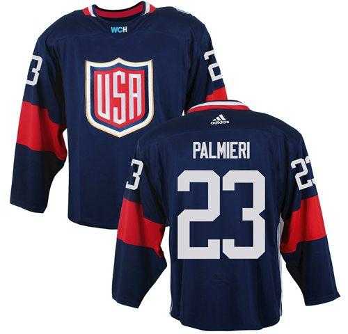 Team USA #23 Kyle Palmieri Navy Blue 2016 World Cup Stitched NHL Jersey