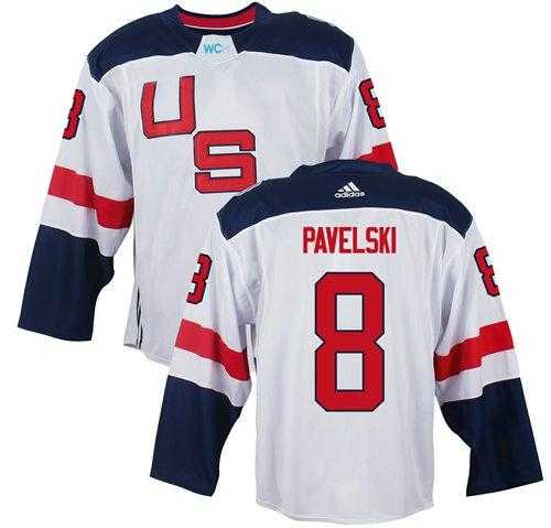 Team USA #8 Joe Pavelski White 2016 World Cup Stitched NHL Jersey