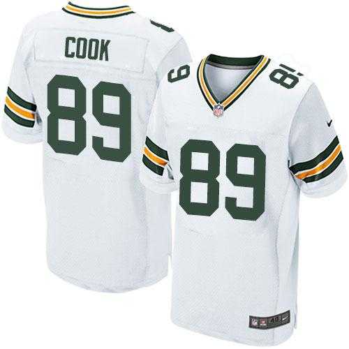 Nike Green Bay Packers #89 Jared Cook White Men's Stitched NFL Elite Jersey