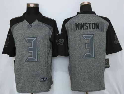 Nike Tampa Bay Buccaneers #3 Jameis Winston Gray Men's Stitched NFL Limited Gridiron Gray Jersey