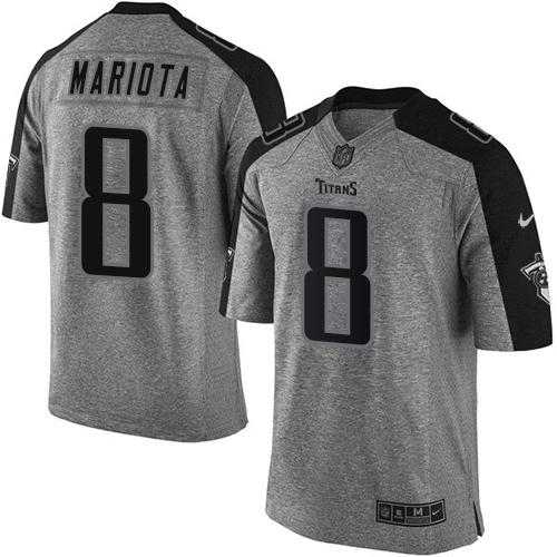 Nike Tennessee Titans #8 Marcus Mariota Gray Men's Stitched NFL Limited Gridiron Gray Jersey