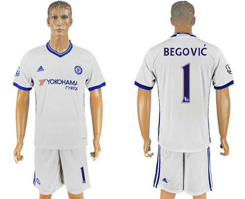 Chelsea #1 Begovic White Soccer Club Jersey