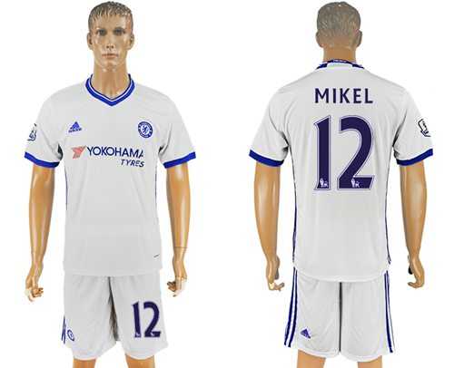 Chelsea #12 Mikel White Soccer Club Jersey