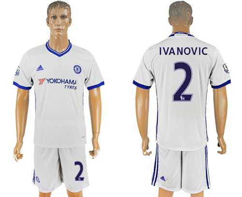 Chelsea #2 Ivanovic White Soccer Club Jersey