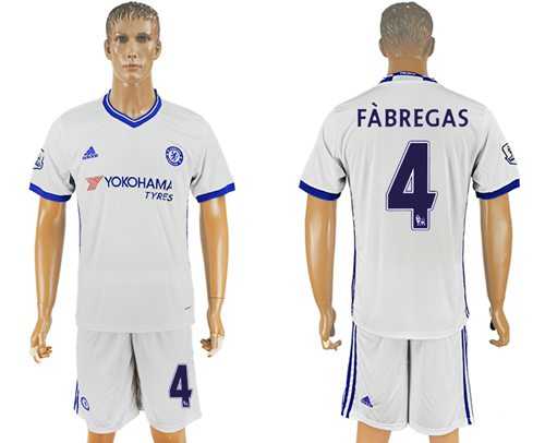 Chelsea #4 Fabregas White Soccer Club Jersey