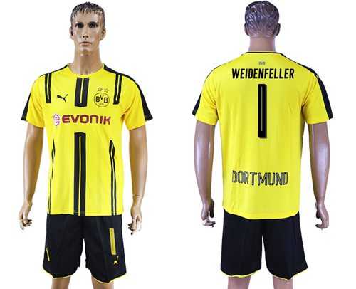 Dortmund #1 Weidenfeller Home Soccer Club Jersey
