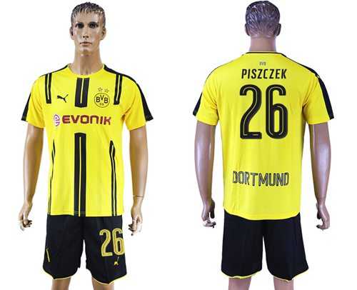 Dortmund #26 Piszczek Home Soccer Club Jersey