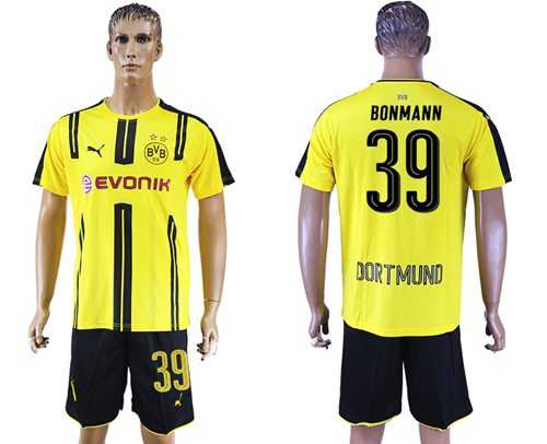 Dortmund #39 Bonmann Home Soccer Club Jersey