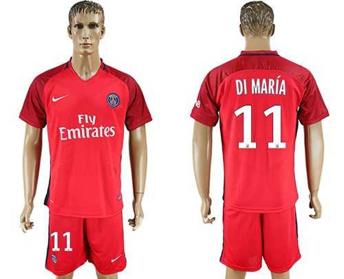 Paris Saint-Germain #11 Di Maria Red Soccer Club Jersey