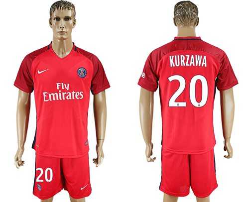 Paris Saint-Germain #20 Kurzawa Red Soccer Club Jersey