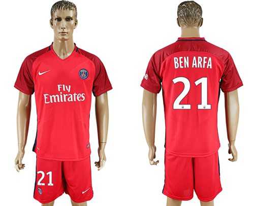 Paris Saint-Germain #21 Ben Arfa Red Soccer Club Jersey