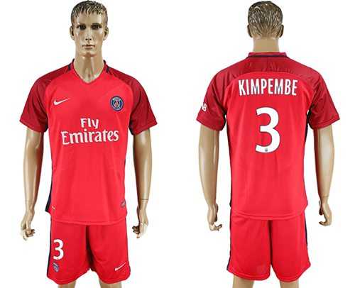 Paris Saint-Germain #3 Kimpembe Red Soccer Club Jersey