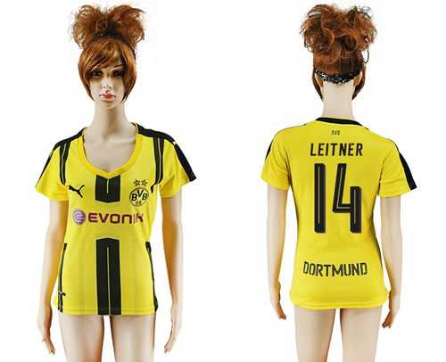 Women's Dortmund #14 Leitner Home Soccer Club Jersey