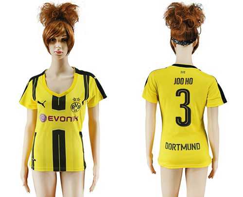Women's Dortmund #3 Joo Ho Home Soccer Club Jersey