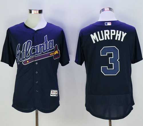 Atlanta Braves #3 Dale Murphy Navy Blue Flexbase Authentic Collection Stitched Baseball Jersey