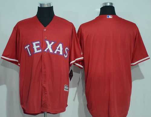 Texas Rangers Blank Red New Cool Base Stitched Baseball Jersey
