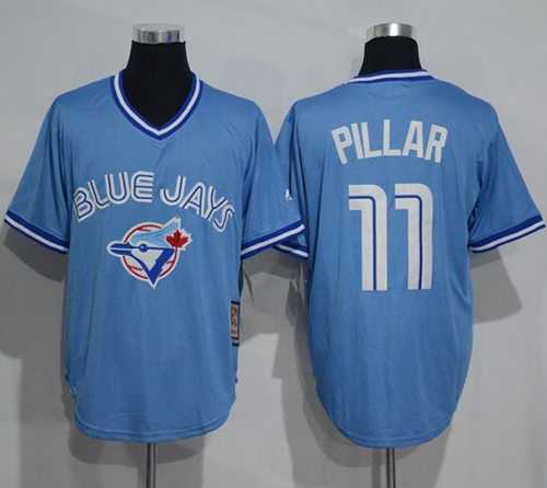 Toronto Blue Jays #11 Kevin Pillar Light Blue Cooperstown Throwback Stitched Baseball Jersey