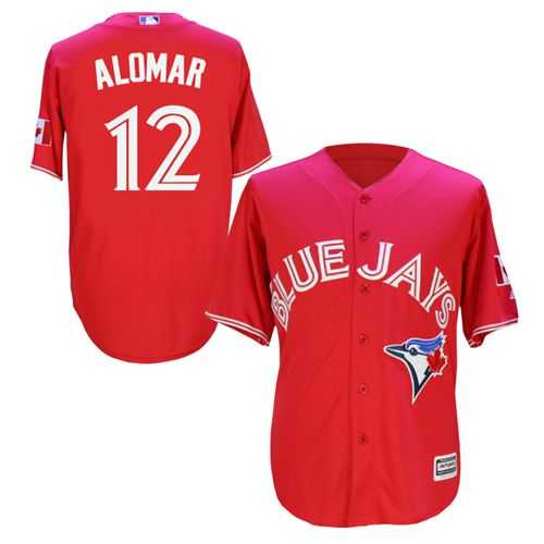 Toronto Blue Jays #12 Roberto Alomar Red New Cool Base Canada Day Stitched Baseball Jersey