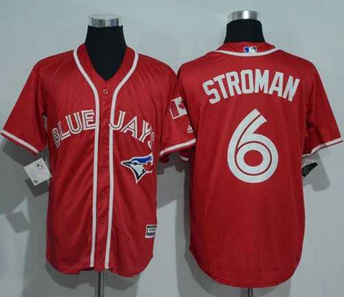 Toronto Blue Jays #6 Marcus Stroman Red New Cool Base Canada Day Stitched Baseball Jersey