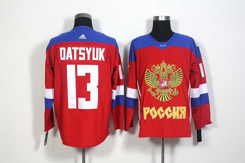 Team Russia #13 Pavel Datsyuk Red 2016 World Cup Stitched NHL Jersey
