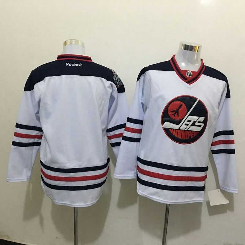 Winnipeg Jets Blank Stitched White NHL Jersey