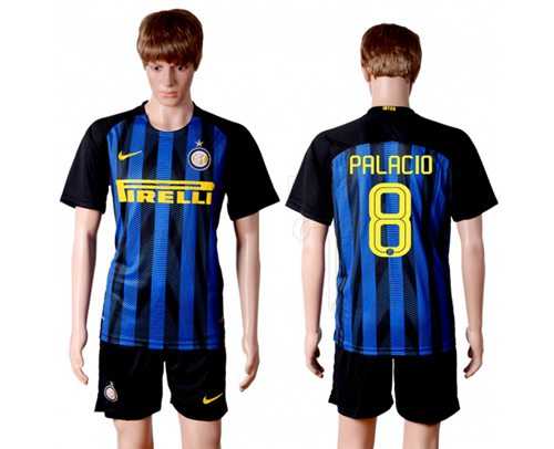 Inter Milan #8 Palacio Home Soccer Club Jersey