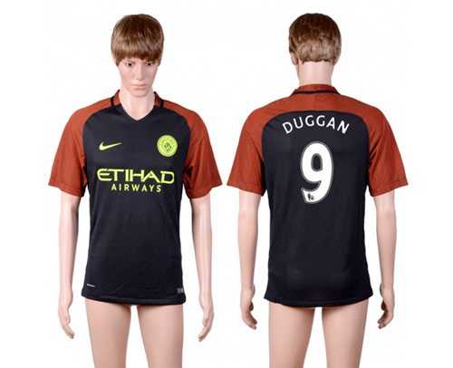 Manchester City #9 Duggan Away Soccer Club Jersey