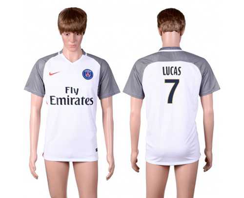 Paris Saint-Germain #7 Lucas Away Soccer Club Jersey