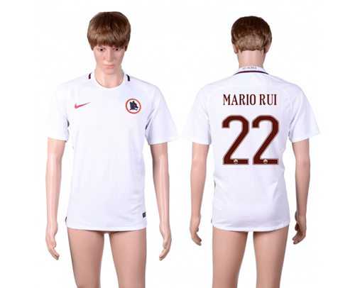 Roma #22 Mario Rui Away Soccer Club Jersey