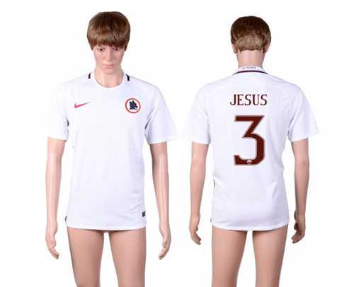 Roma #3 Jesus Away Soccer Club Jersey